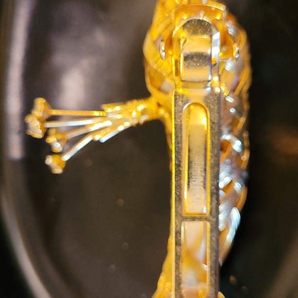 Woven Gold Whale Barrette Made in France - Picture 5 of 8